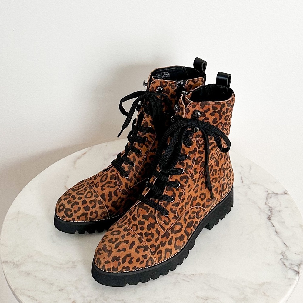 Donald Pliner New Ease Natural Leopard Boots Size 6.5 - Picture 6 of 10